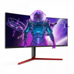 AOC Gaming AG353UCG monitor piatto per PC 88,9 cm (35") 3440 x 1440 Pixel WQHD LED Nero, Rosso