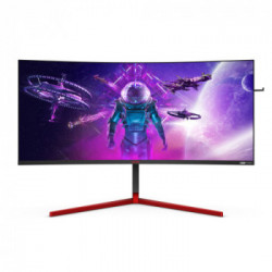 AOC Gaming AG353UCG monitor piatto per PC 88,9 cm (35") 3440 x 1440 Pixel WQHD LED Nero, Rosso