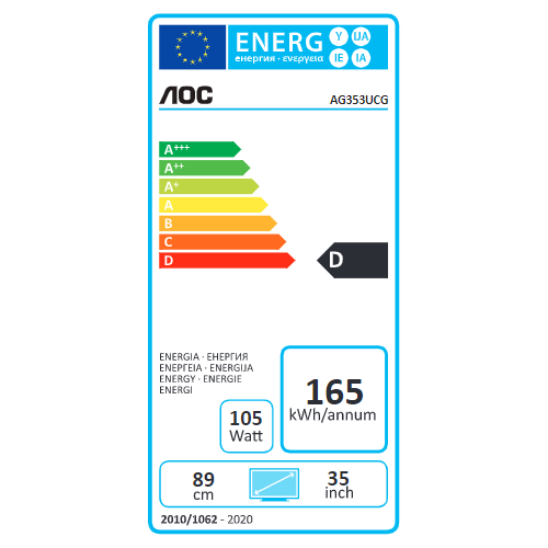 AOC Gaming AG353UCG monitor piatto per PC 88,9...