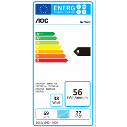 AOC Gaming Q27G2U/BK monitor piatto per PC 68,6 cm (27") 2560 x 1440 Pixel Quad HD LED Nero