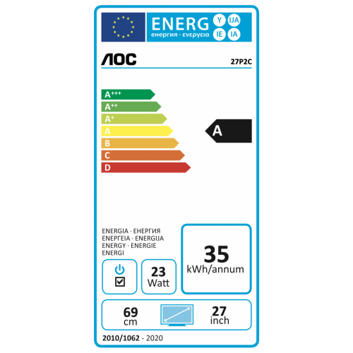 AOC Pro-line 27P2C LED display 68,6 cm (27")...