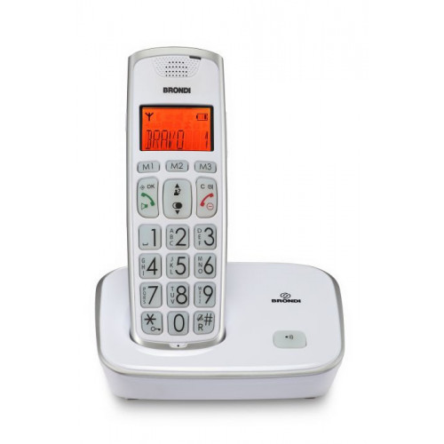 Brondi Bravo Gold Telefono DECT Bianco...