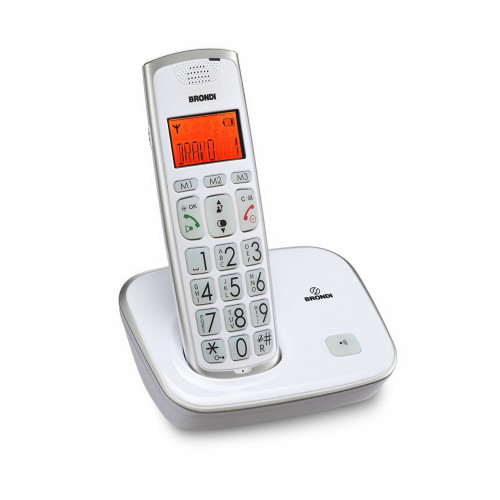 Brondi Bravo Gold Telefono DECT Bianco...