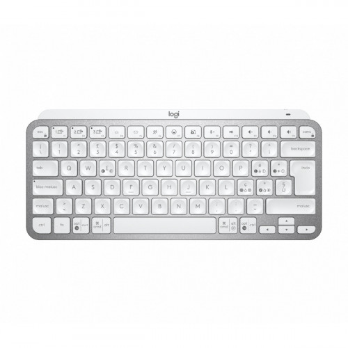 Logitech MX Keys Mini tastiera RF senza fili + Bluetooth QWERTY Italiano  Alluminio, Bianco