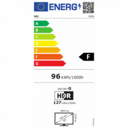 NEC MultiSync E658 165,1 cm (65") IPS 4K Ultra HD Nero