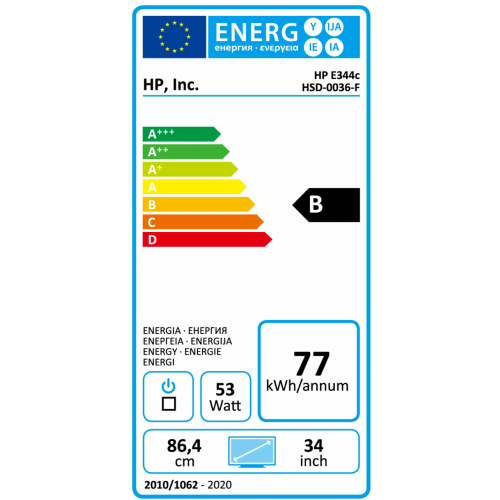 HP E344c 86,4 cm (34") 3440 x 1440 Pixel WQHD...