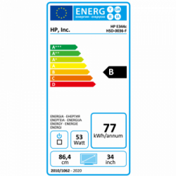 HP E344c 86,4 cm (34") 3440 x 1440 Pixel WQHD LED Nero, Argento