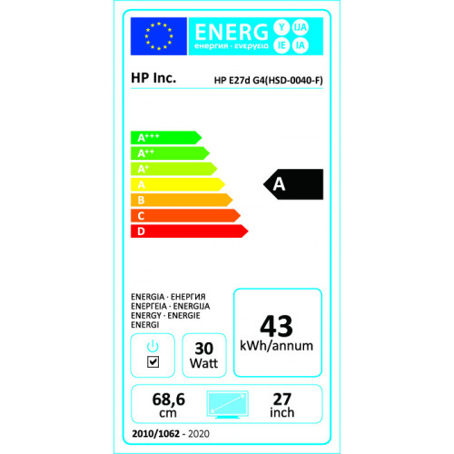 HP E27d G4 68,6 cm (27") 2560 x 1440 Pixel Quad...