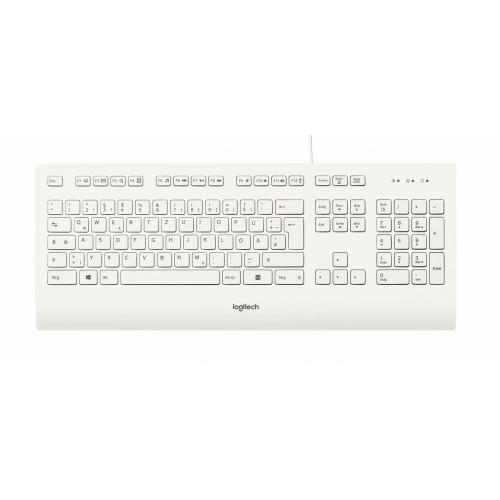Logitech K280e tastiera USB QWERTZ Tedesco Bianco