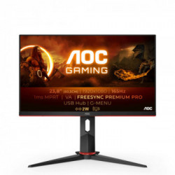 AOC 24G2SU/BK Monitor PC 60,5 cm (23.8") 1920 x 1080 Pixel Full HD Nero, Rosso