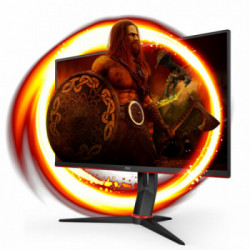 AOC 24G2SU/BK Monitor PC 60,5 cm (23.8") 1920 x 1080 Pixel Full HD Nero, Rosso