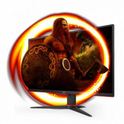 AOC 24G2SAE/BK Monitor PC 60,5 cm (23.8") 1920 x 1080 Pixel Full HD Nero, Rosso