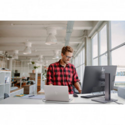 HP EliteDisplay E243d 60,5 cm (23.8") 1920 x 1080 Pixel Full HD LED Grigio, Argento