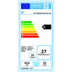 HP ProDisplay P203 50,8 cm (20") 1600 x 900 Pixel HD+ LED Nero
