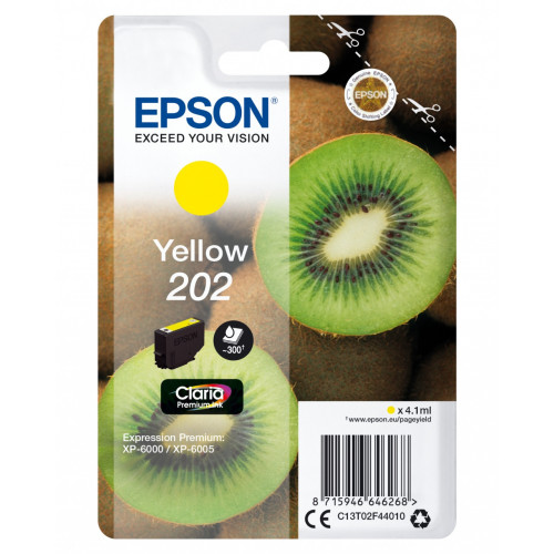 Epson Kiwi Singlepack Yellow 202 Claria Premium...