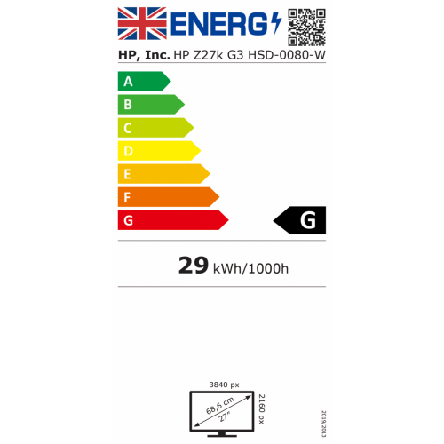 HP Z27k G3 68,6 cm (27") 3840 x 2160 Pixel 4K...