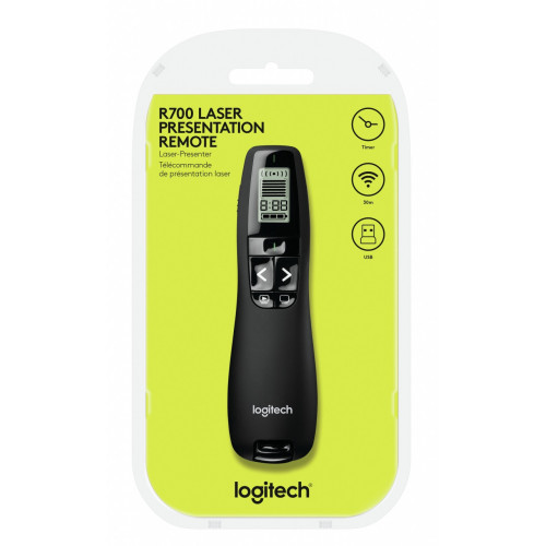 Logitech R700 puntatore wireless RF Nero