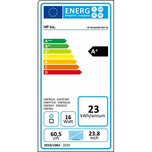 HP EliteDisplay E243p 60,5 cm (23.8") 1920 x...