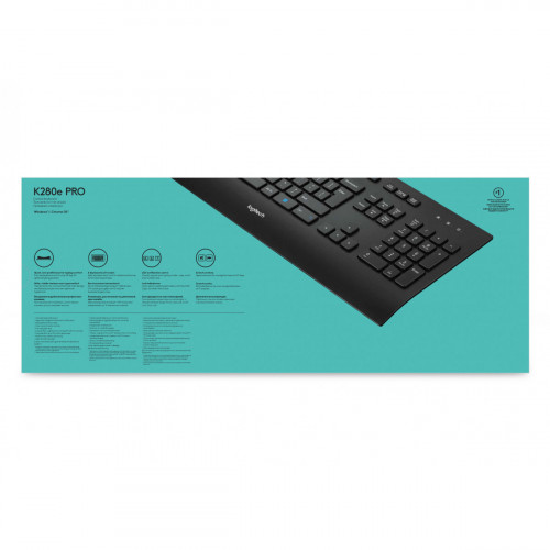 Logitech K280e tastiera USB AZERTY Francese Nero