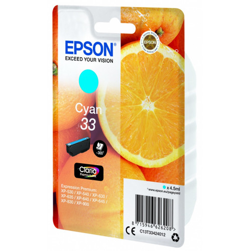 Epson Oranges Cartuccia Ciano T33 Claria Premium