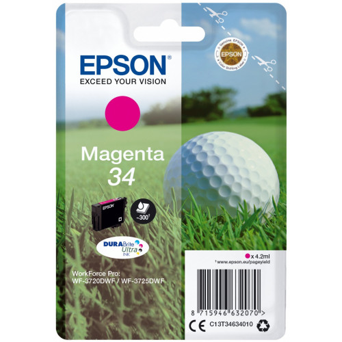 Epson Golf ball Singlepack Magenta 34 DURABrite...
