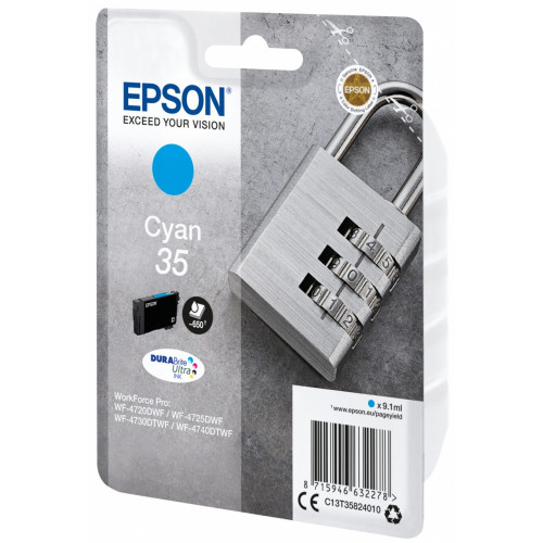 Epson Padlock Singlepack Cyan 35 DURABrite...