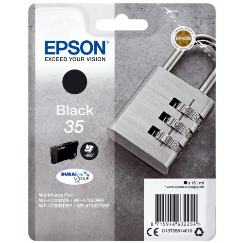 Epson Padlock Singlepack Black 35 DURABrite...