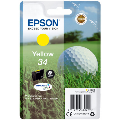 Epson Golf ball Singlepack Yellow 34 DURABrite...