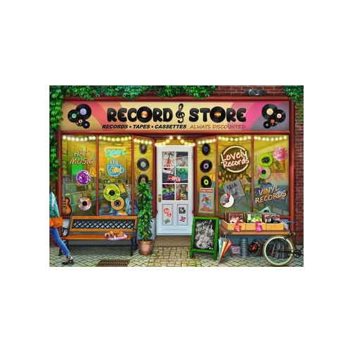 Ravensburger Vintage Vinyl Puzzle 1000 pz Città