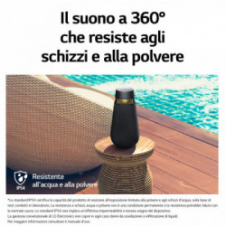 LG XBOOM 360 XO3, Speaker omnidirezionale 50W, Illuminazione, IP54, Bluetooth 5.1, Beige