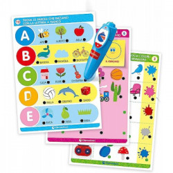 Clementoni- Sapientino-Scuola Dell'Infanzia-Forme, Colori, Alfabeto E Numeri-Quiz, Schede attività e Penna Interattiva