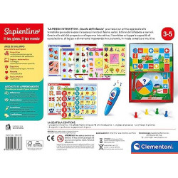 Clementoni- Sapientino-Scuola Dell'Infanzia-Forme, Colori, Alfabeto E Numeri-Quiz, Schede attività e Penna Interattiva