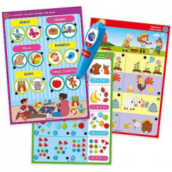 Clementoni- Sapientino-Scuola Dell'Infanzia-Parole, Logica E Prime Operazioni-Quiz, Schede attività e Penna Interattiva