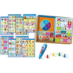 Clementoni- Sapientino-Scuola Dell'Infanzia-Parole, Logica E Prime Operazioni-Quiz, Schede attività e Penna Interattiva