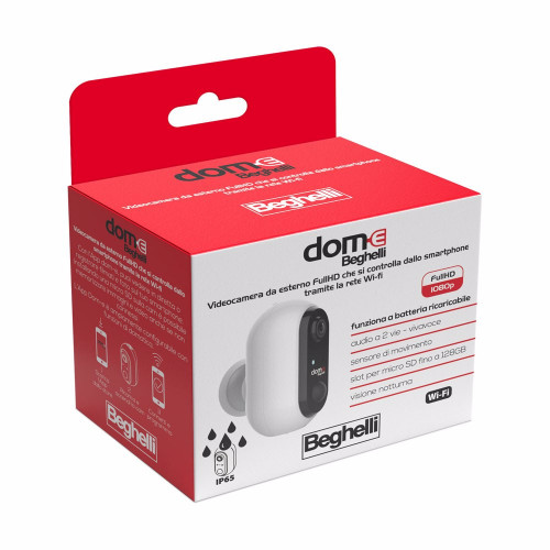 Beghelli Dom Telecamera Wifi Esterno FullHD con...