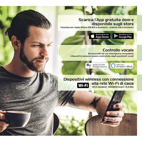 Beghelli Dom Telecamera Wifi Esterno FullHD con...