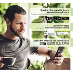 Beghelli Dom Telecamera Wifi Esterno FullHD con Batteria Ricaricabile Autonomia fino a 8 Mesi Videocamera Sorveglianza Esterno c