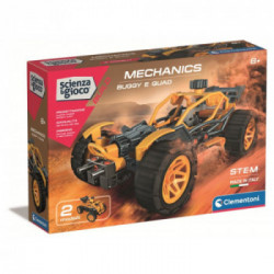 Clementoni- Scienza Build-Buggy E Quad-Set Costruzioni Bambini, Laboratorio Meccanica, Gioco Scientifico 8 Anni (Versione Italia