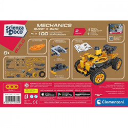 Clementoni- Scienza Build-Buggy E Quad-Set Costruzioni Bambini, Laboratorio Meccanica, Gioco Scientifico 8 Anni (Versione Italia