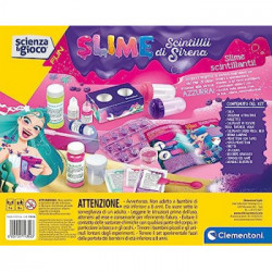 Clementoni- Scienza Fun Scintilli di Sirena-Gioco Scientifico 8 Anni, Laboratorio Esperimenti, Fabbrica, Kit per Slime, Versione