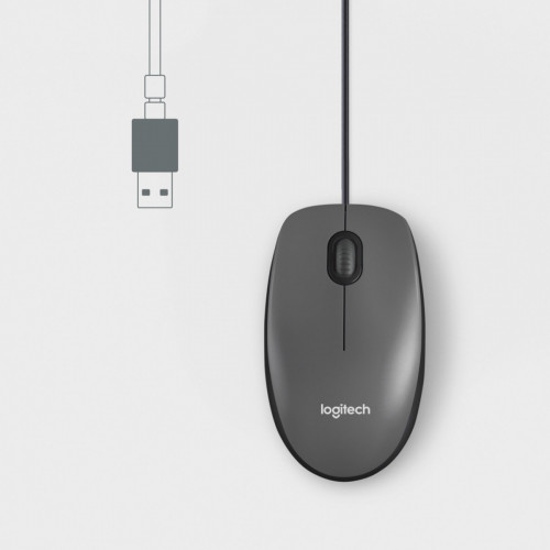 Logitech M100 mouse Ambidestro USB tipo A...