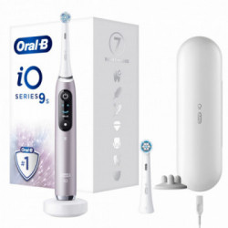 Oral-B iO Spazzolino Elettrico Ricaricabile iO9S Rosa Quarzo, 2 Testine, 1 Custodia Da Viaggio Ricaricabile