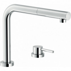 Nobili AQ93500CR Serie Acquerelli - Miscelatore Cucina, Sottofinestra con Doccetta, Finitura Cromo