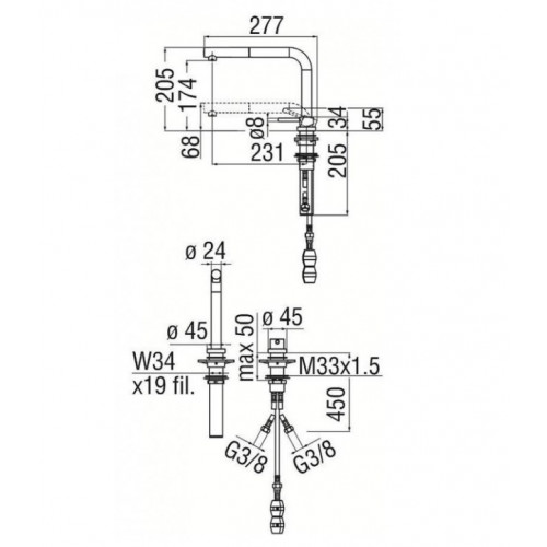 Nobili AQ93500CR Serie Acquerelli - Miscelatore...