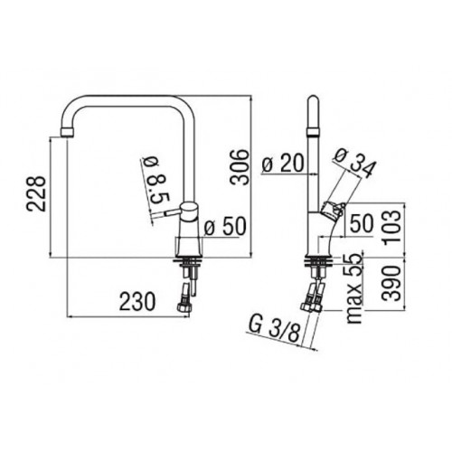 Nobili CU92813CR - Miscelatore Monocomando, con...