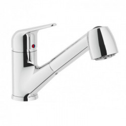Nobili MJ16117CR serie Mistral Junior - Miscelatore Monocomando, Canna Bassa, Doccetta Estraibile, Finitura Cromo