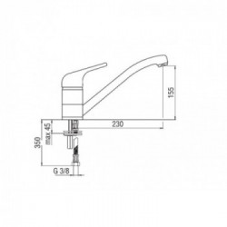 Nobili MJ16113/1CR serie Mistral Junior - Miscelatore Cucina, Canna Lunga, Finitura Cromo