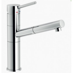 Nobili SN00717CR serie Snow - Miscelatore Cucina Serie, Doccetta Estraibile, Finitura Cromo