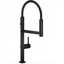 Nobili MV92400/50BM Serie Move - Miscelatore Cucina, Bocca Girevole, Doccetta Orientabile, Finitura Nero Opaco