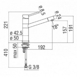 Nobili SN00713CR Serie SNOW - Miscelatore Cucina, Monocomando, Finitura Inox